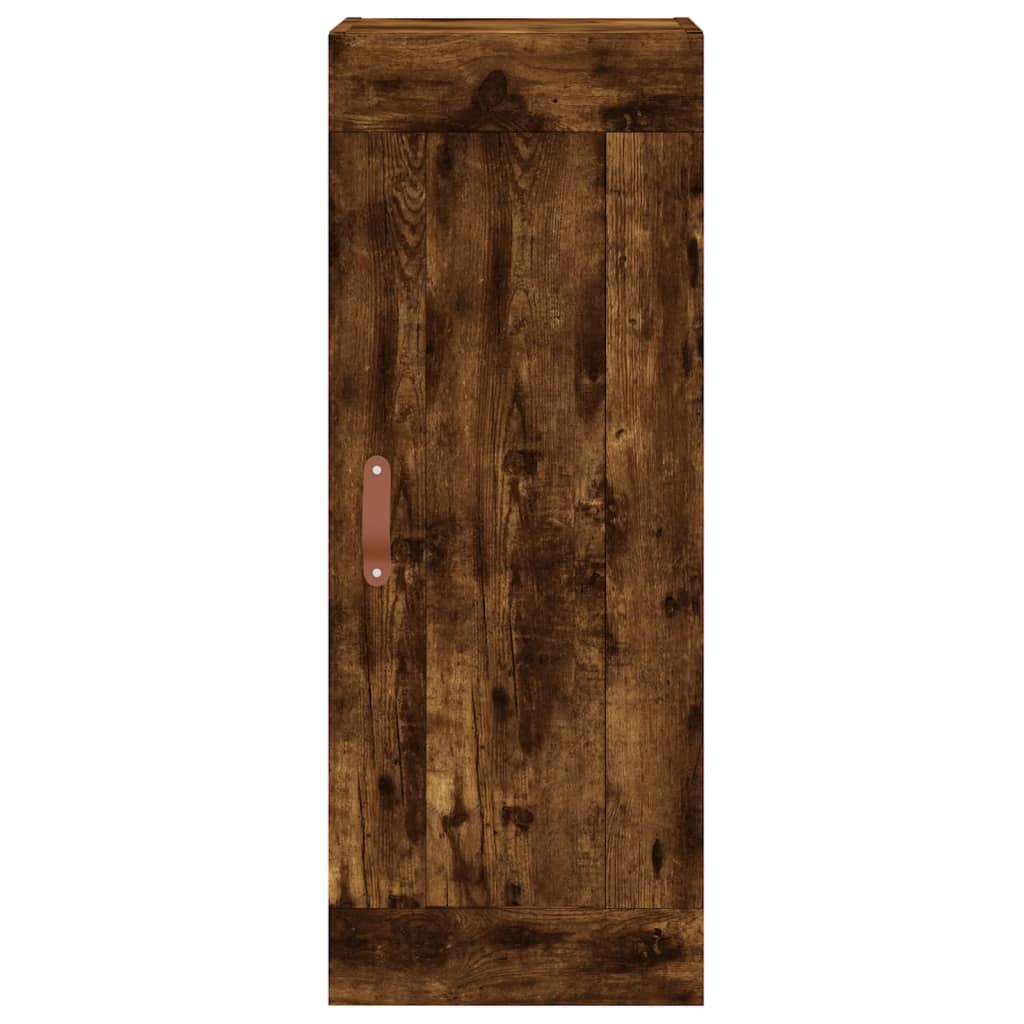 Wandkast 34,5x34x90 cm bewerkt hout eikenkleurig