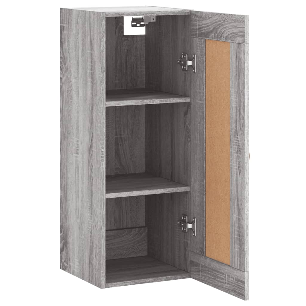 Wandkast 34,5x34x90 cm bewerkt hout eikenkleurig