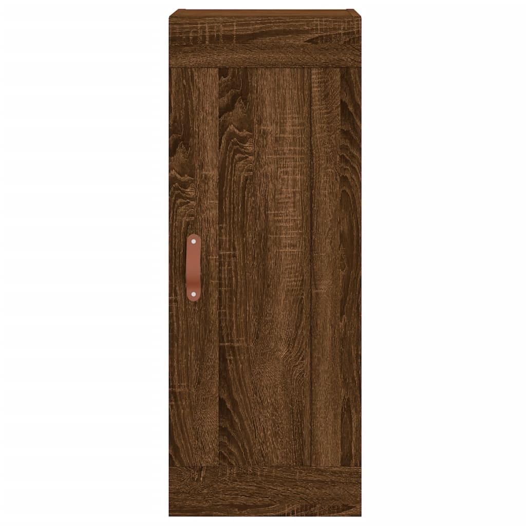 Wandkast 34,5x34x90 cm bewerkt hout eikenkleurig