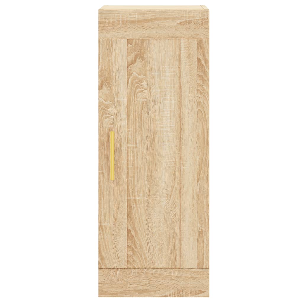 Wandkast 34,5x34x90 cm bewerkt hout eikenkleurig