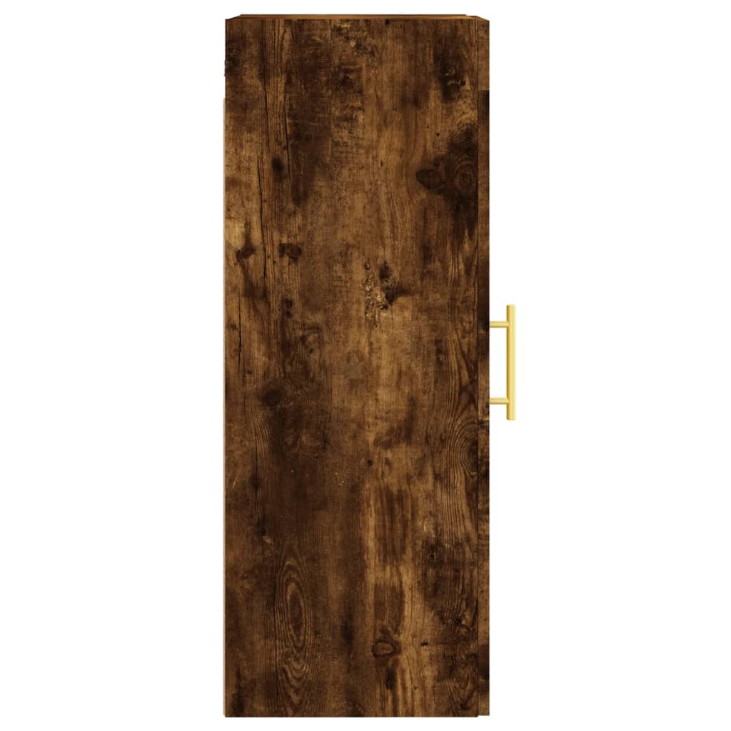 Wandkast 34,5x34x90 cm bewerkt hout eikenkleurig