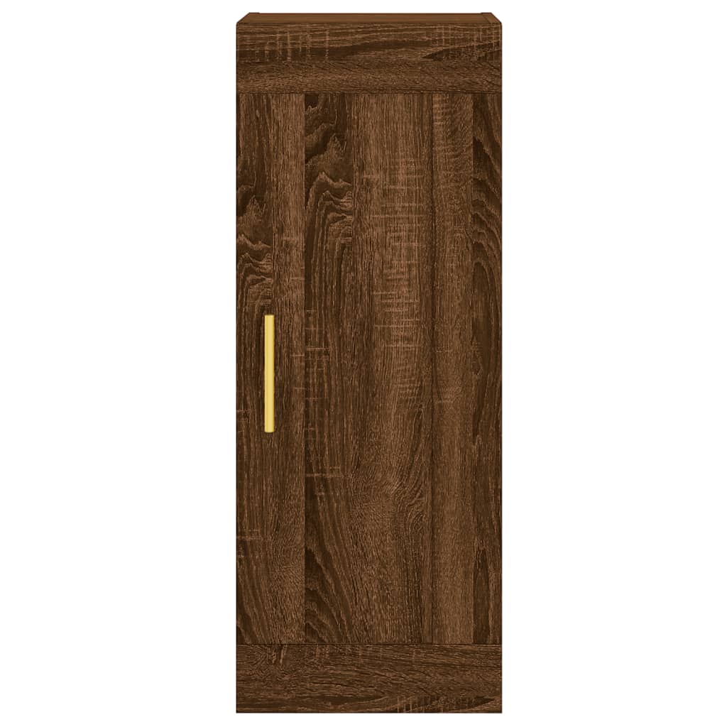 Wandkast 34,5x34x90 cm bewerkt hout eikenkleurig