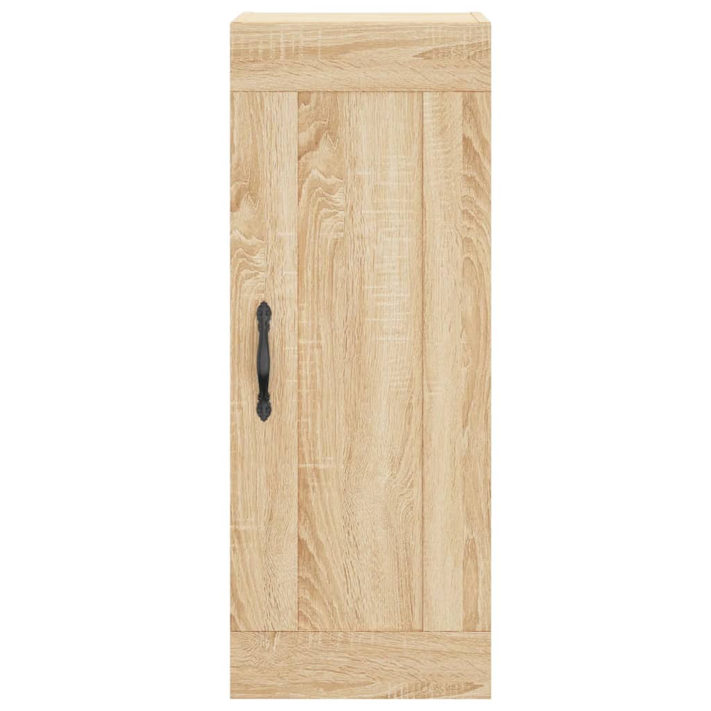 Wandkast 34,5x34x90 cm bewerkt hout eikenkleurig