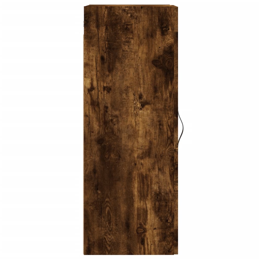 Wandkast 34,5x34x90 cm bewerkt hout eikenkleurig