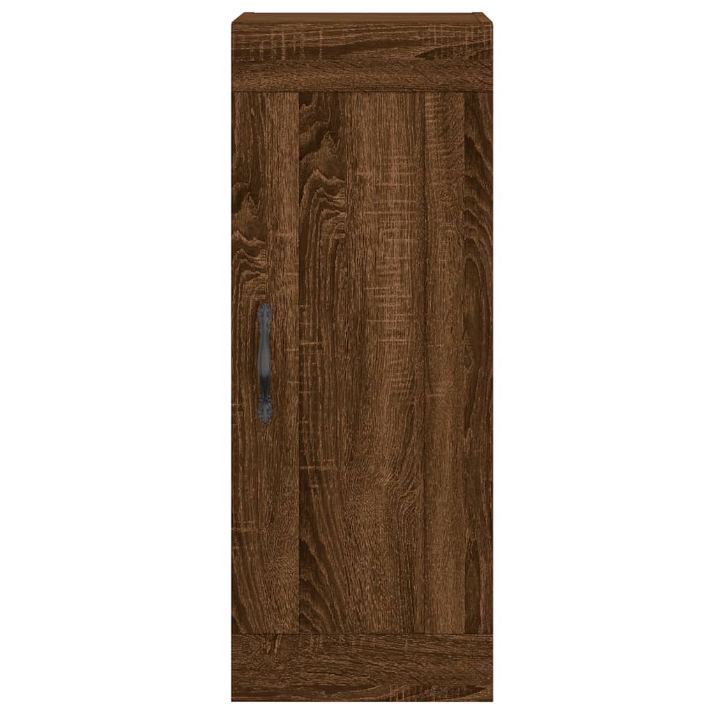 Wandkast 34,5x34x90 cm bewerkt hout eikenkleurig