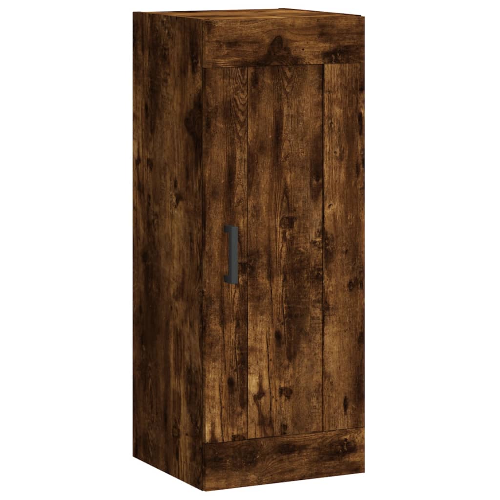 Wandkast 34,5x34x90 cm bewerkt hout eikenkleurig