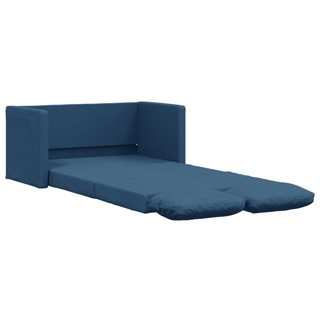 Slaapbank vloermodel 2-in-1 112x174x55 cm stof blauw