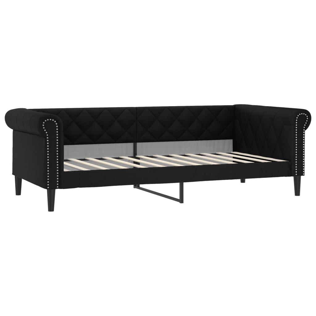 Canapé lit gigogne et matelas 90x200 cm cuir artificiel