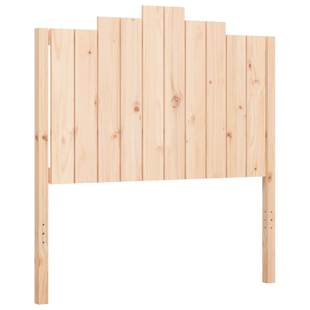 Bedframe met hoofdbord massief hout wit 100x200 cm