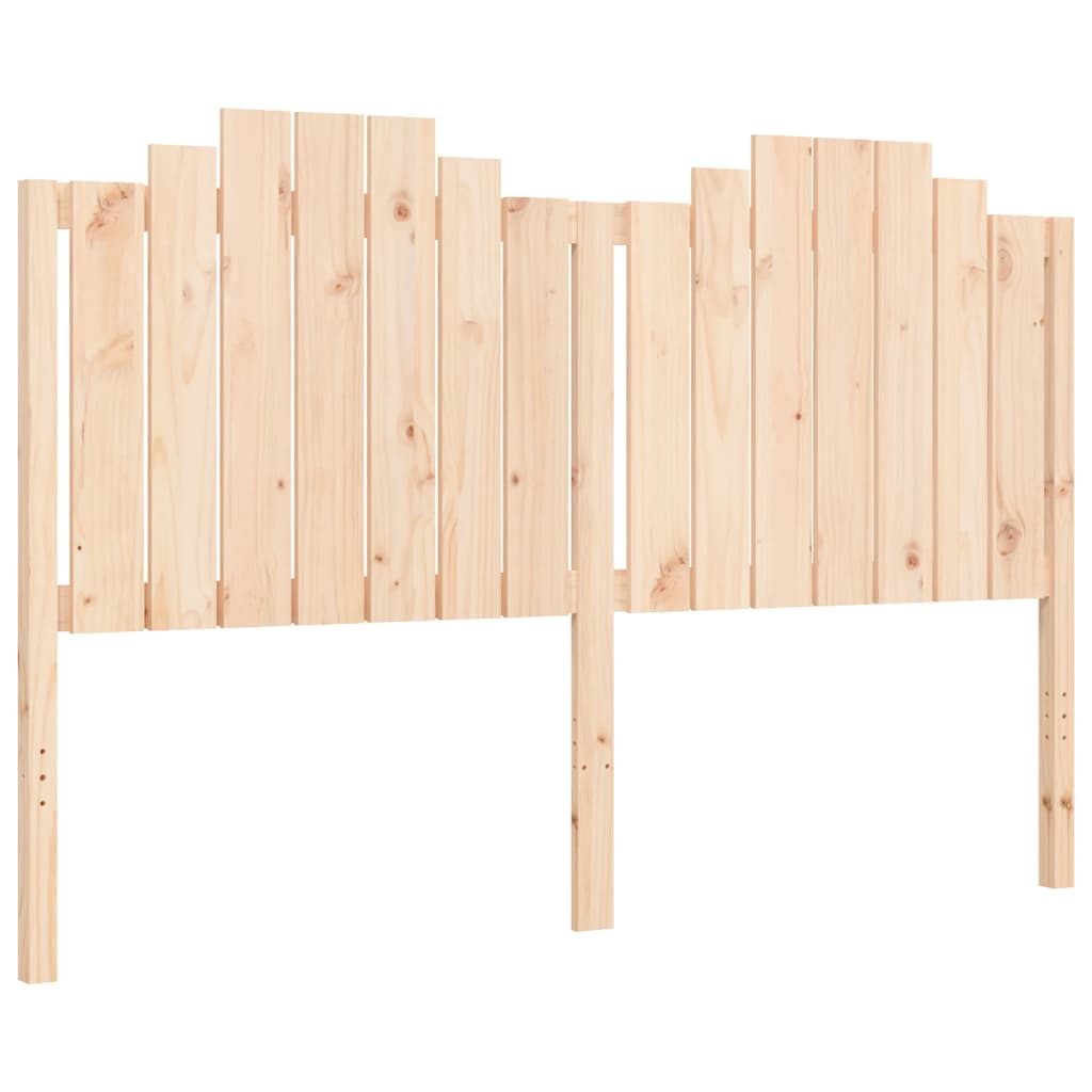 Bedframe met hoofdbord massief hout wit 100x200 cm