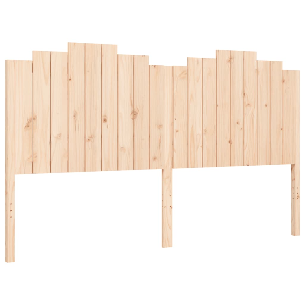 Bedframe met hoofdbord massief hout wit 100x200 cm