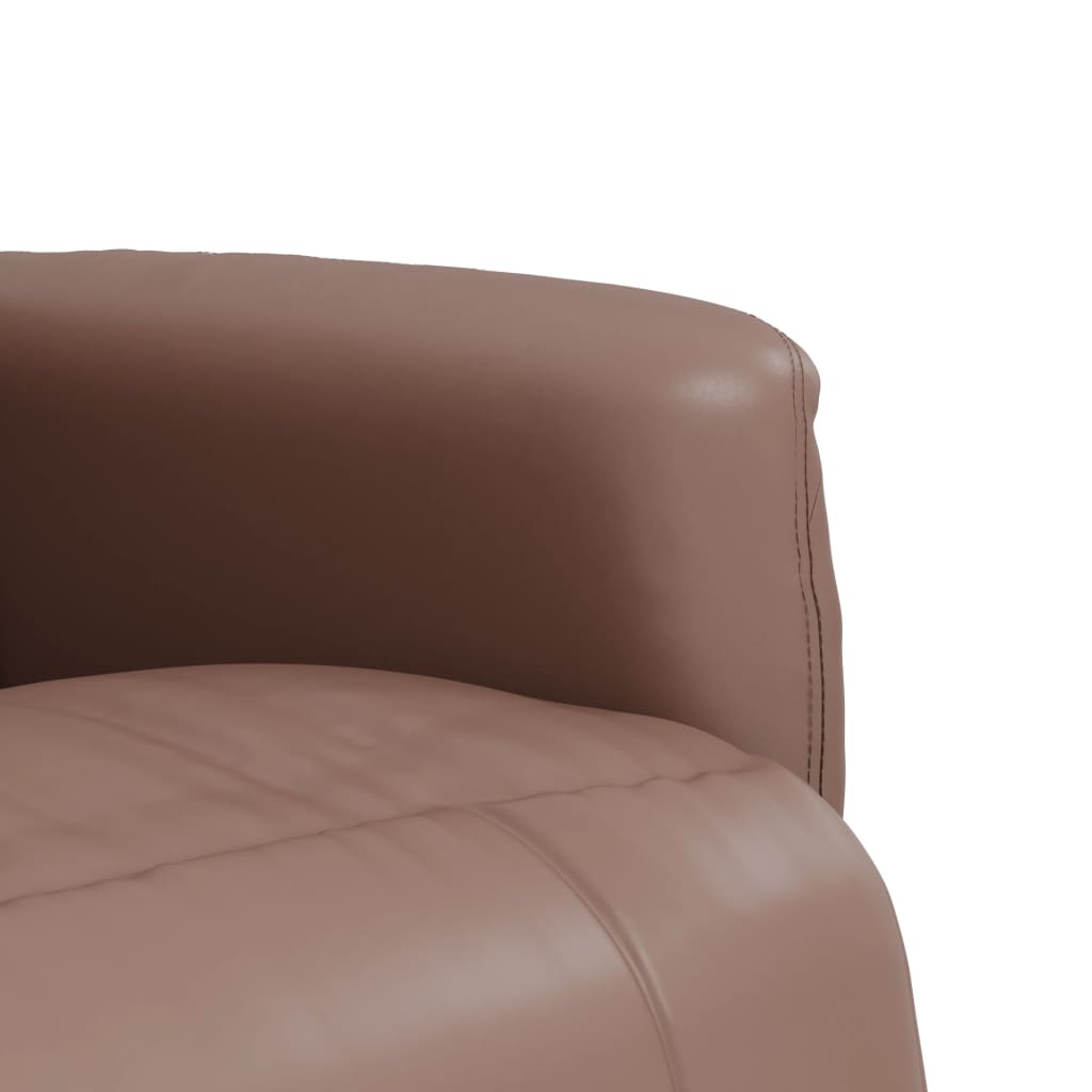 Fauteuil réglable avec repose-pieds en cuir artificiel noir