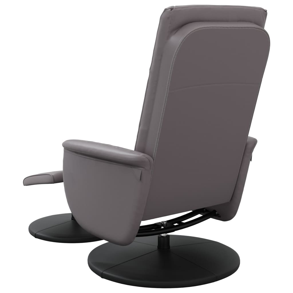 Fauteuil réglable avec repose-pieds en cuir artificiel