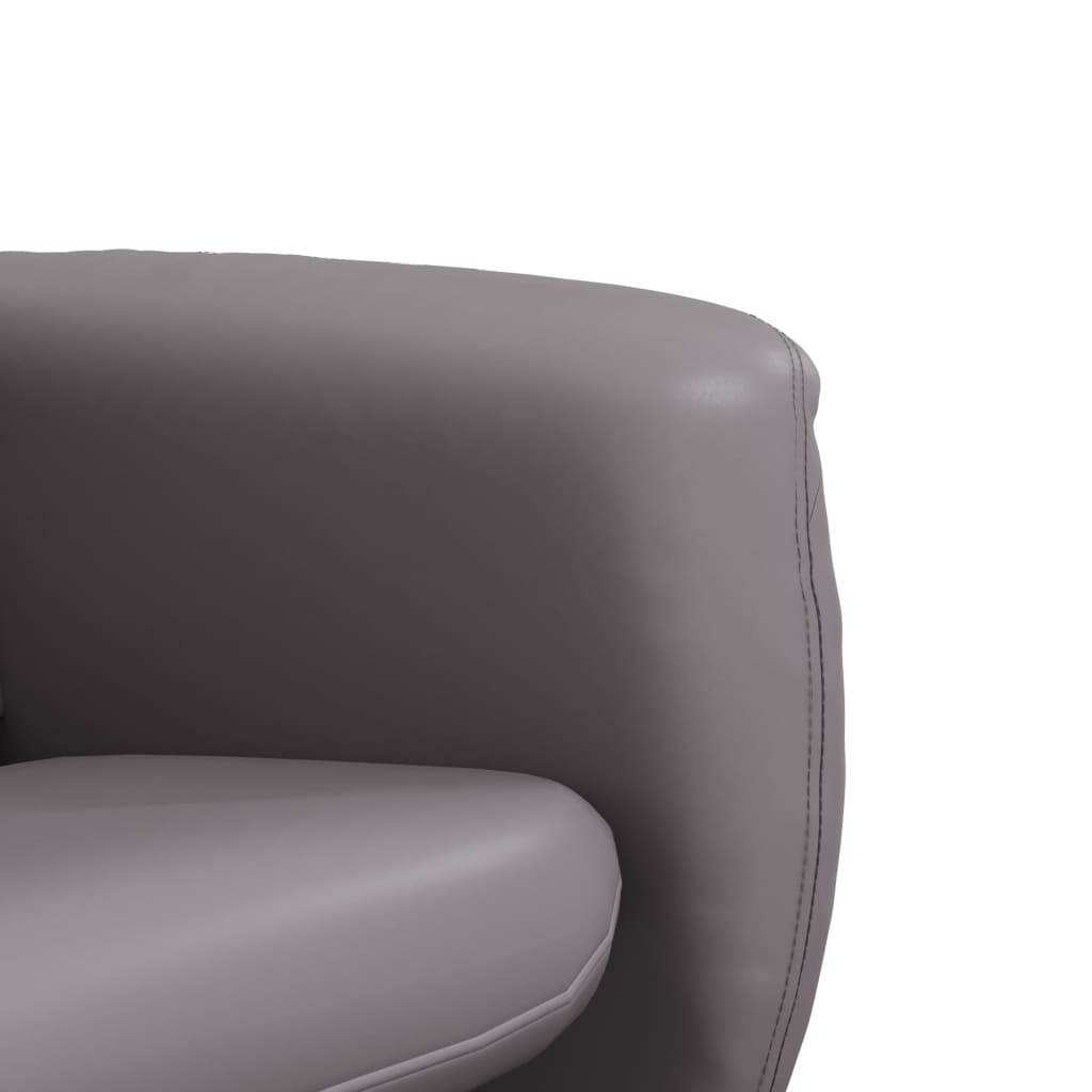 Fauteuil réglable avec repose-pieds en cuir artificiel