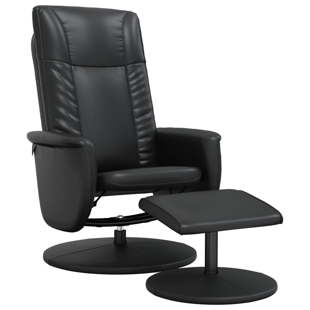 Fauteuil réglable avec repose-pieds en cuir artificiel