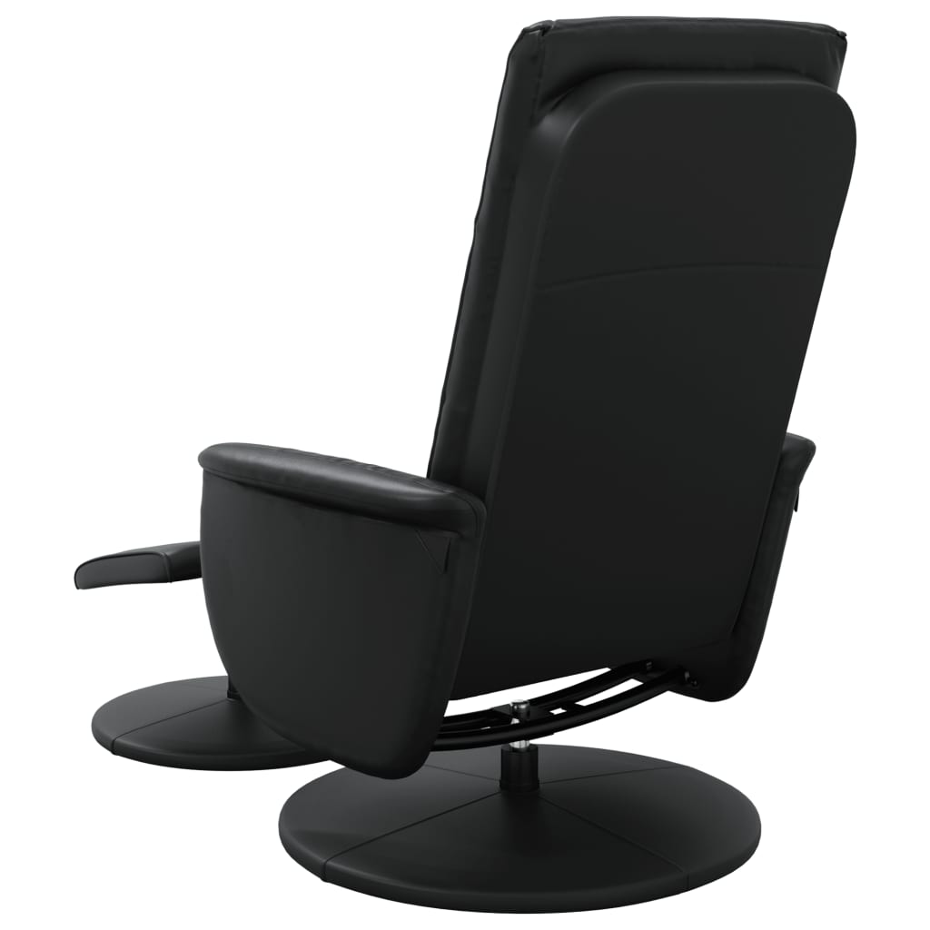 Fauteuil réglable avec repose-pieds en cuir artificiel