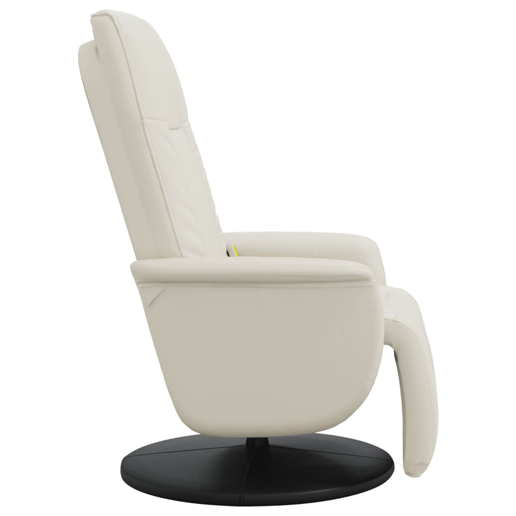 Fauteuil de massage réglable avec repose-pieds en cuir artificiel