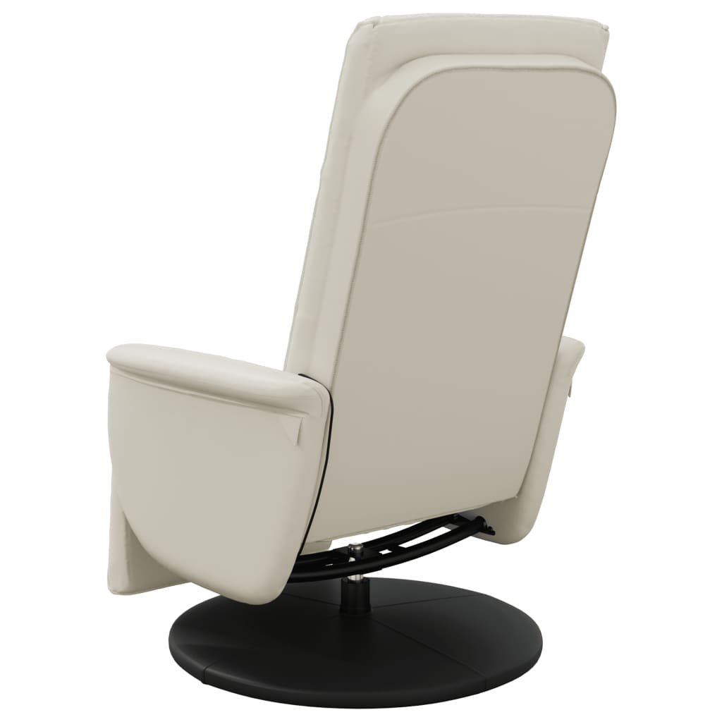 Fauteuil de massage réglable avec repose-pieds en cuir artificiel