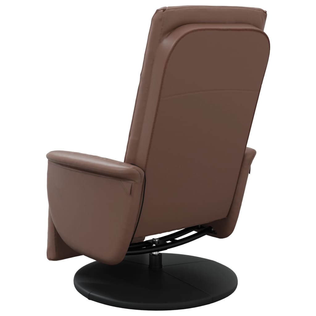 Fauteuil de massage réglable avec repose-pieds en cuir artificiel