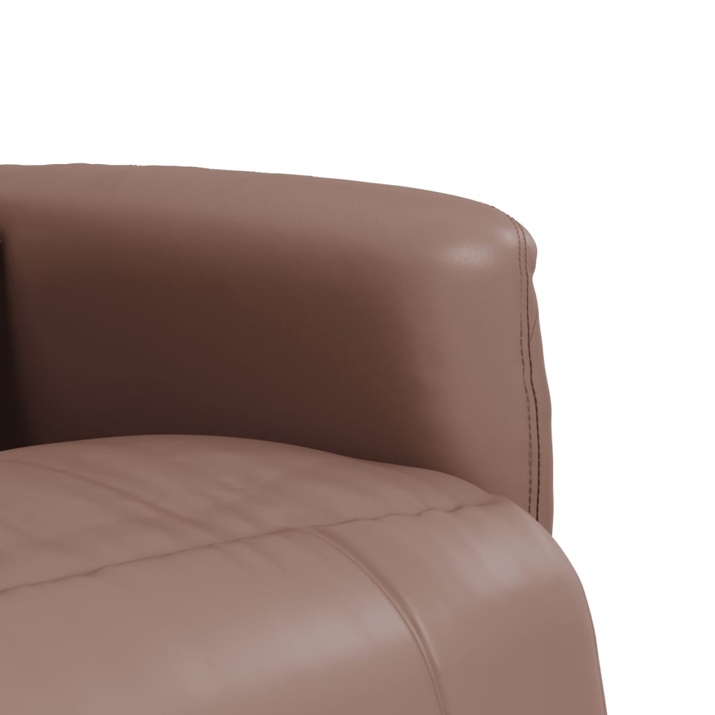 Fauteuil de massage réglable avec repose-pieds en cuir artificiel