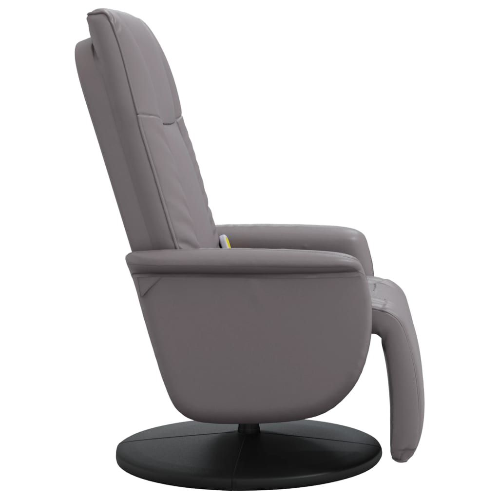 Fauteuil de massage réglable avec repose-pieds en cuir artificiel