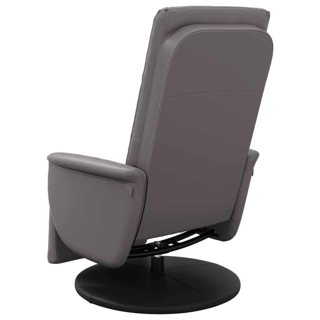 Fauteuil de massage réglable avec repose-pieds en cuir artificiel