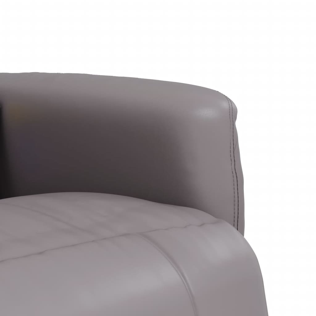 Fauteuil de massage réglable avec repose-pieds en cuir artificiel