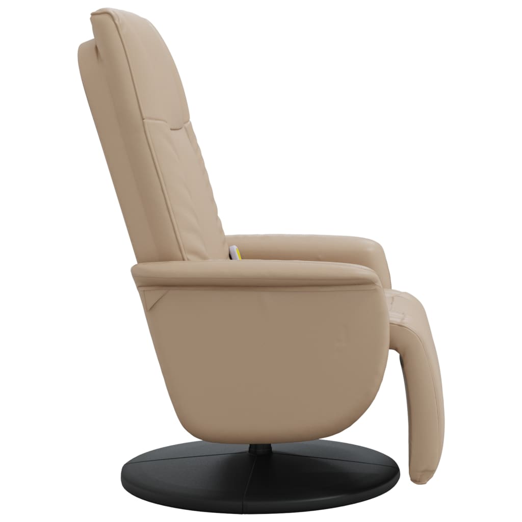 Fauteuil de massage réglable avec repose-pieds en cuir artificiel