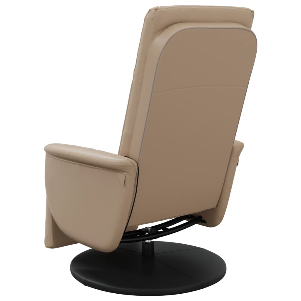 Fauteuil de massage réglable avec repose-pieds en cuir artificiel