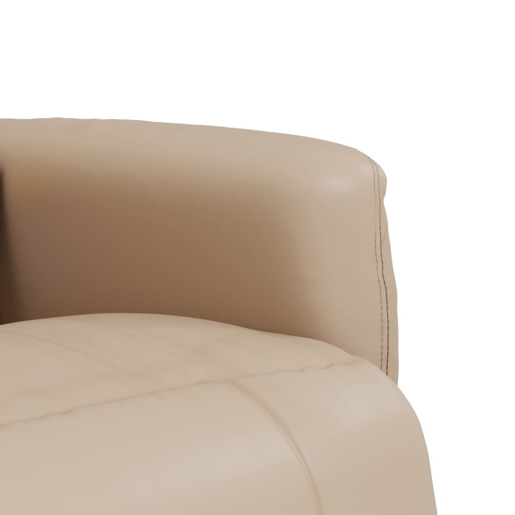 Fauteuil de massage réglable avec repose-pieds en cuir artificiel