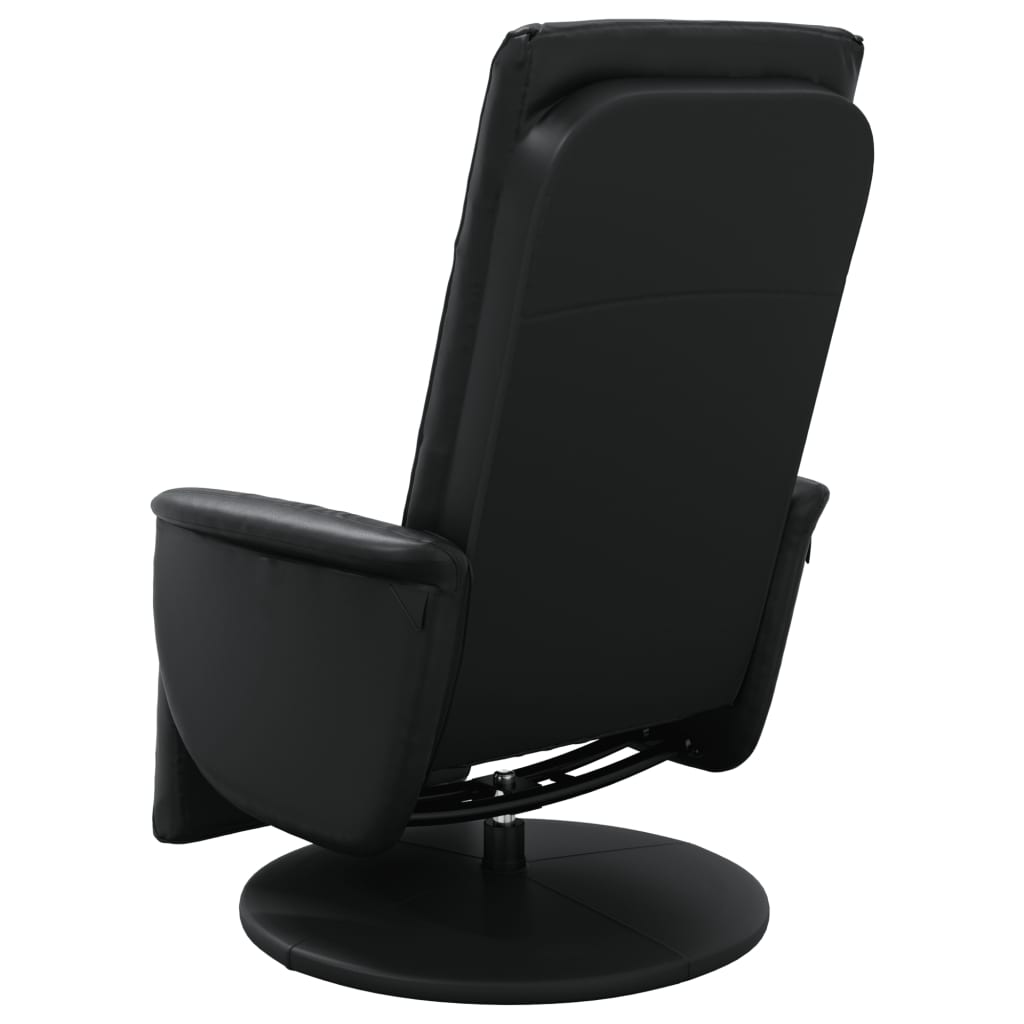 Fauteuil de massage réglable avec repose-pieds en cuir artificiel