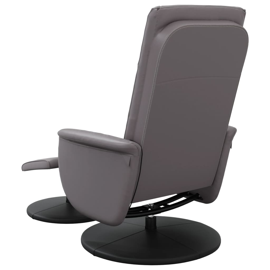 Fauteuil de massage réglable avec repose-pieds en cuir artificiel