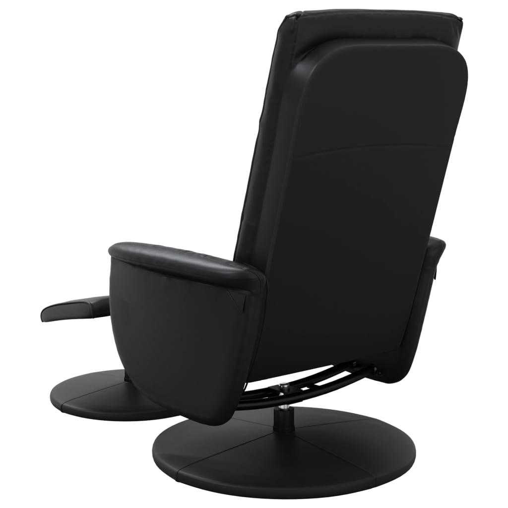 Fauteuil de massage réglable avec repose-pieds en cuir artificiel