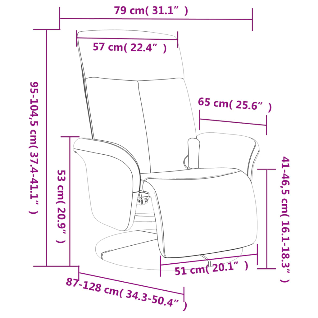 Fauteuil de massage réglable avec repose-pieds en tissu gris clair