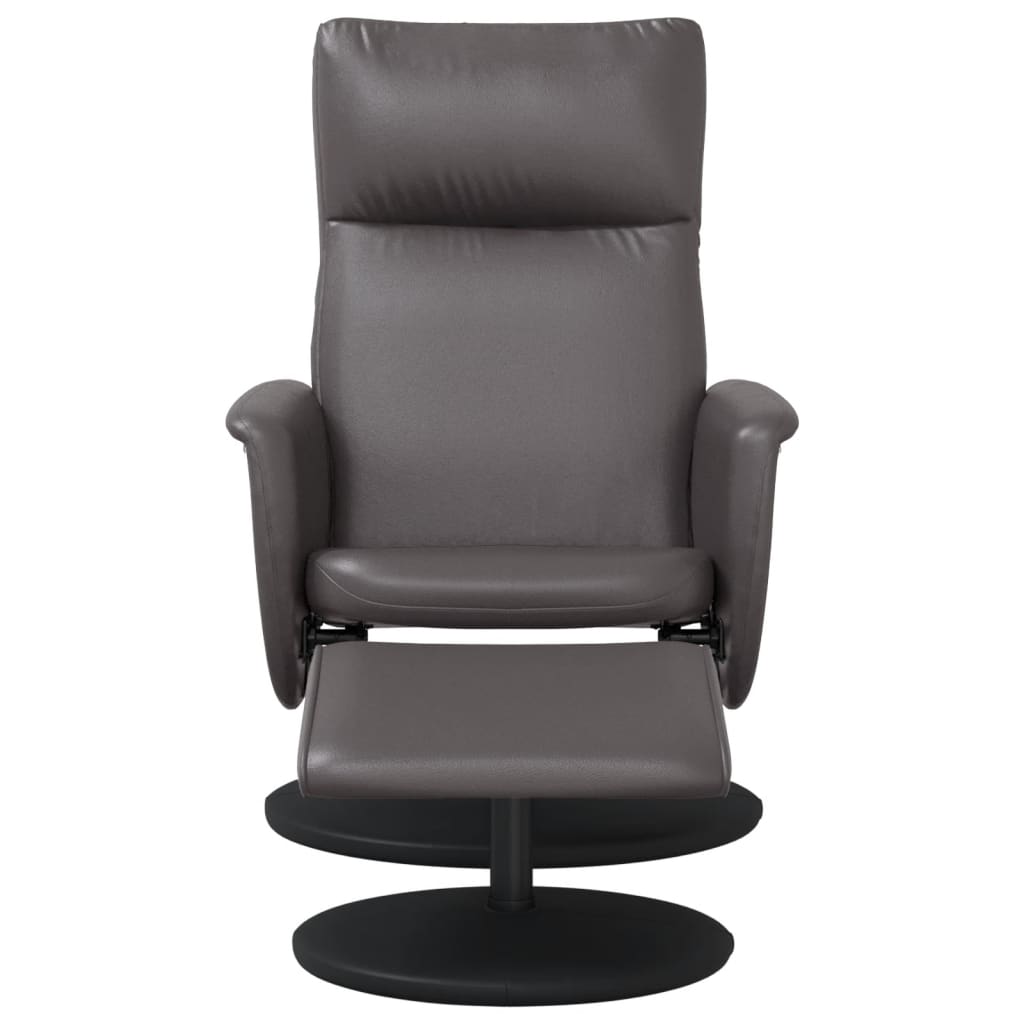 Fauteuil réglable avec repose-pieds en cuir artificiel