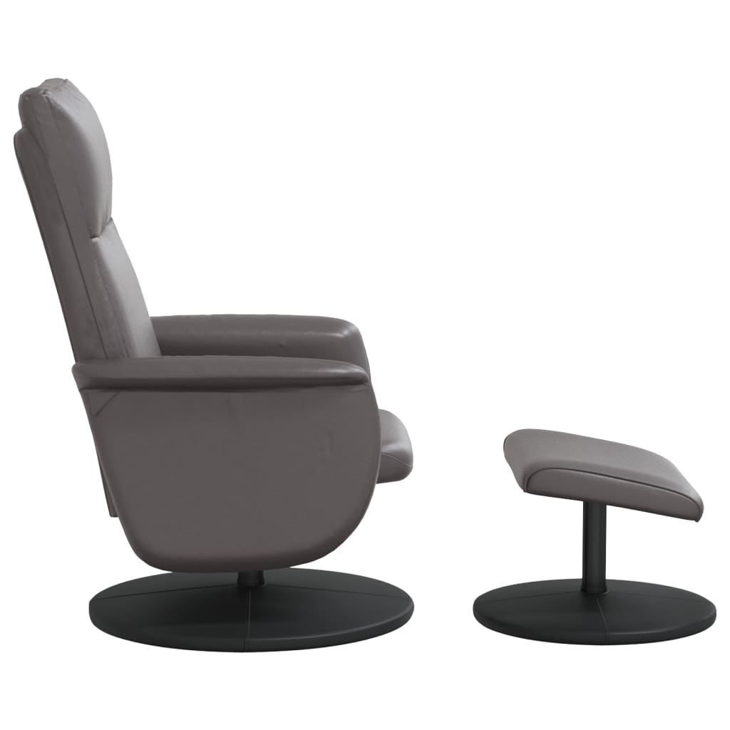 Fauteuil réglable avec repose-pieds en cuir artificiel