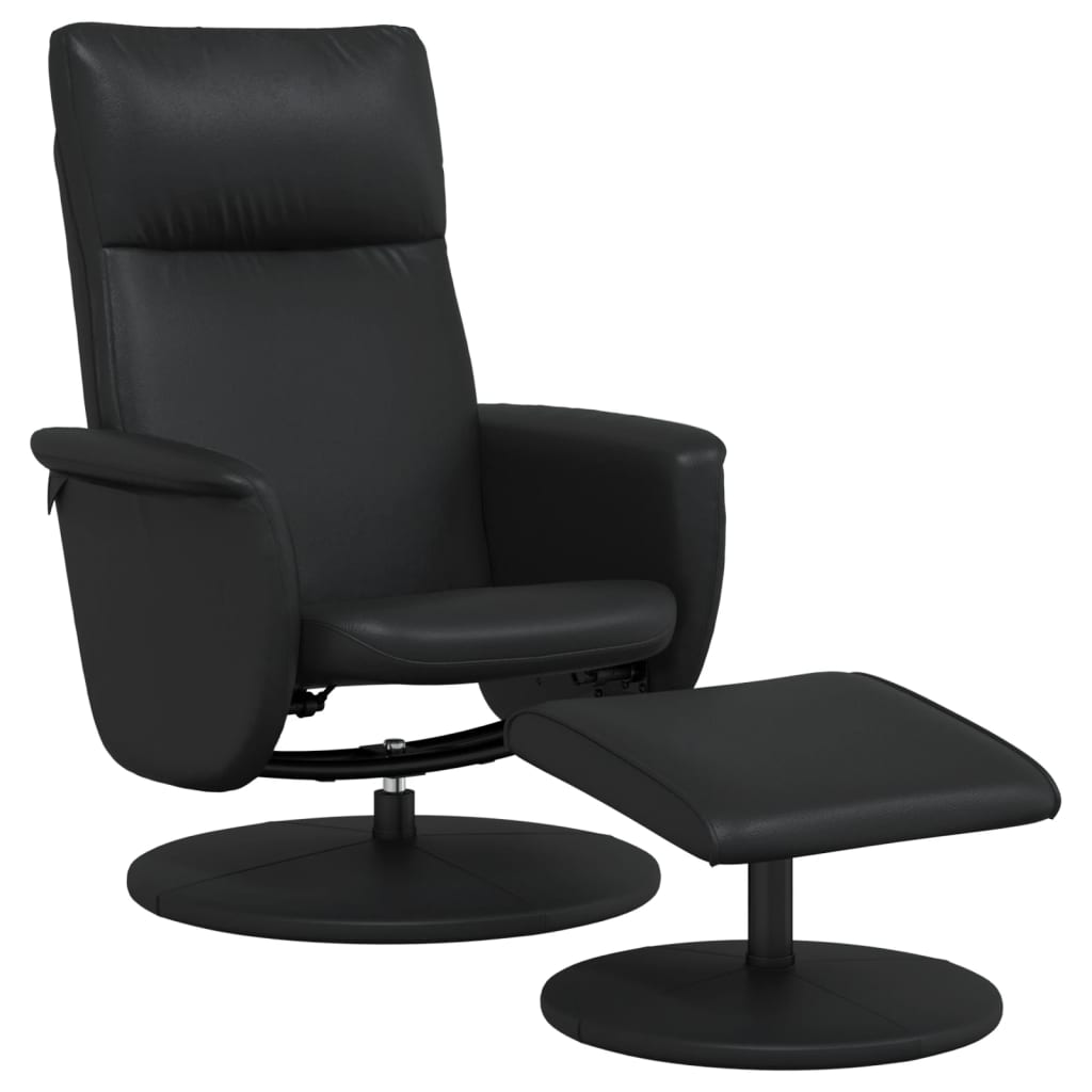 Fauteuil réglable avec repose-pieds en cuir artificiel