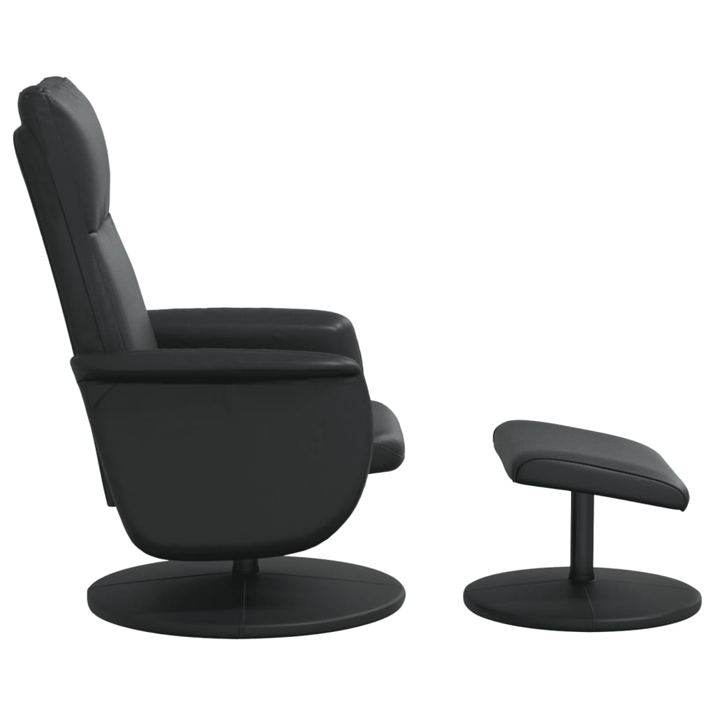 Fauteuil réglable avec repose-pieds en cuir artificiel