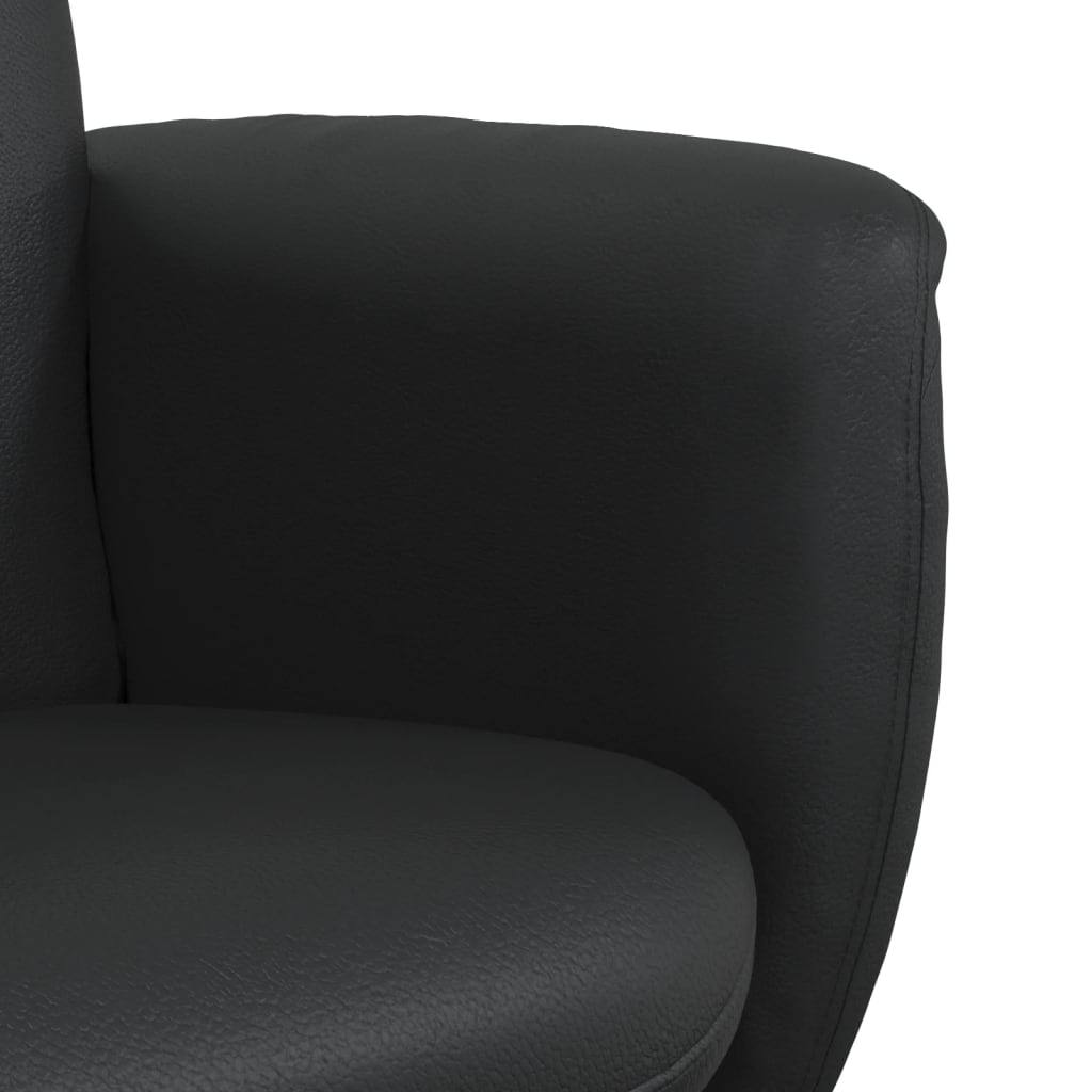 Fauteuil réglable avec repose-pieds en cuir artificiel