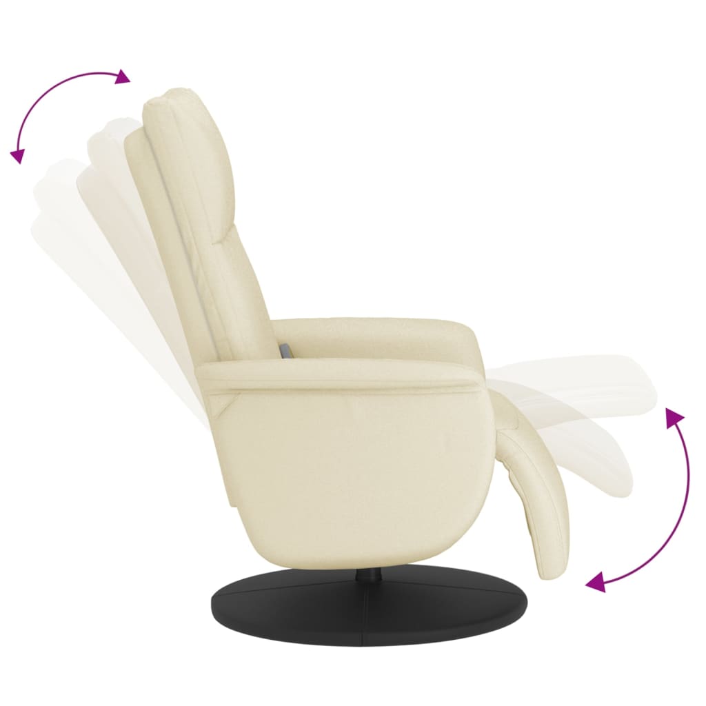 Fauteuil de massage réglable avec repose-pieds en cuir artificiel