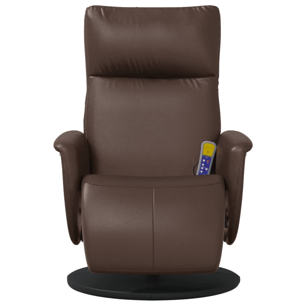 Fauteuil de massage réglable avec repose-pieds en cuir artificiel