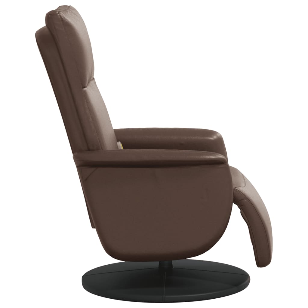 Fauteuil de massage réglable avec repose-pieds en cuir artificiel