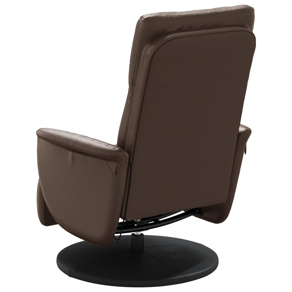 Fauteuil de massage réglable avec repose-pieds en cuir artificiel