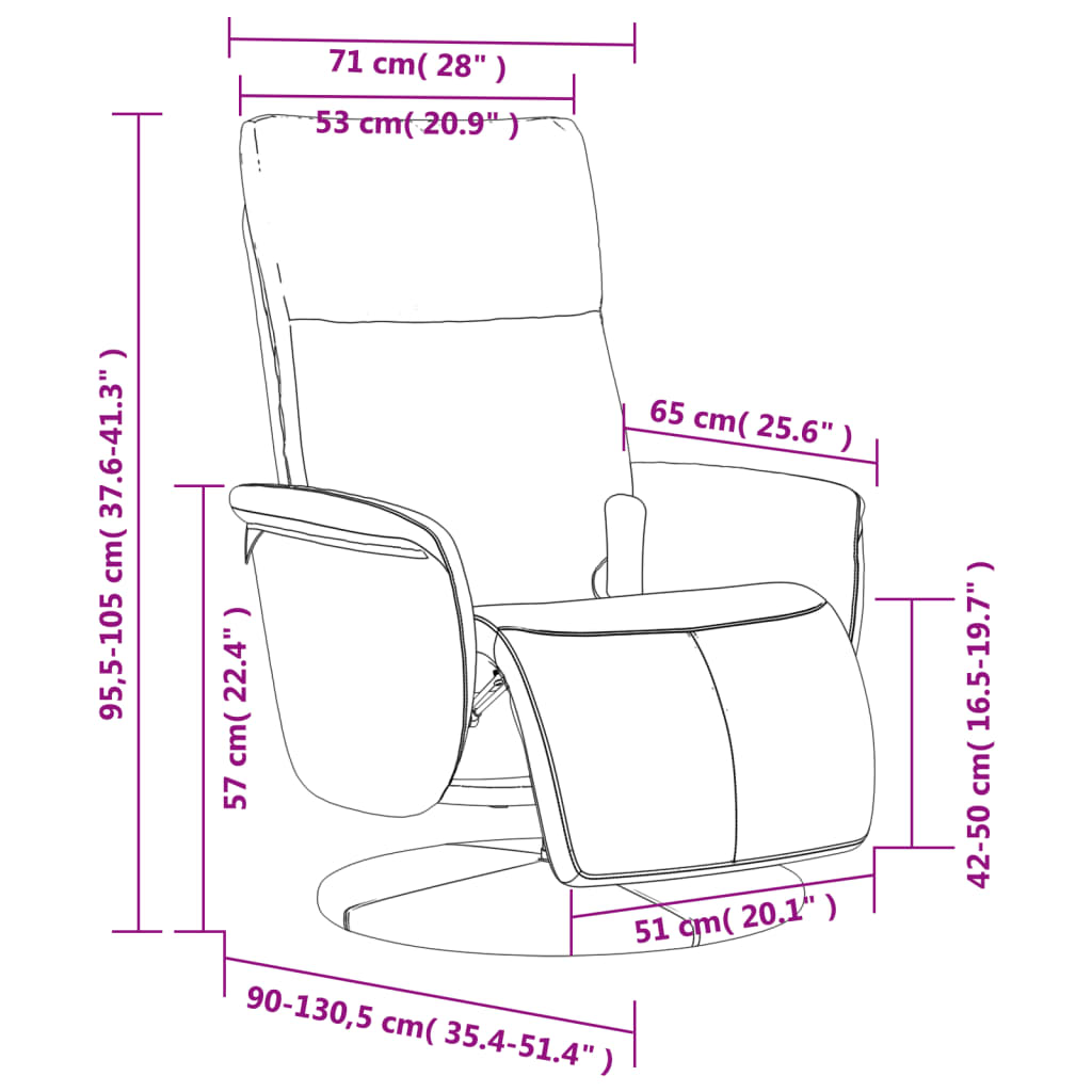 Fauteuil de massage réglable avec repose-pieds en cuir artificiel