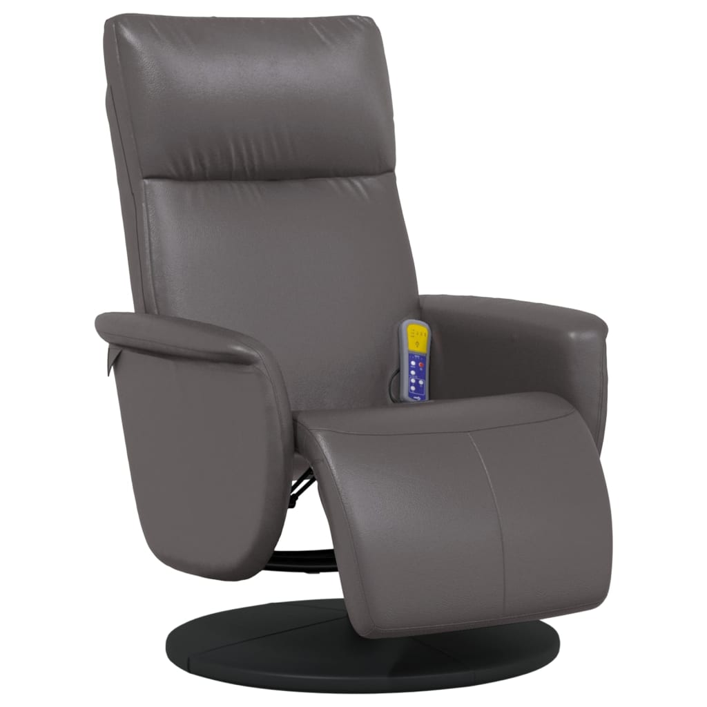 Fauteuil de massage réglable avec repose-pieds en cuir artificiel