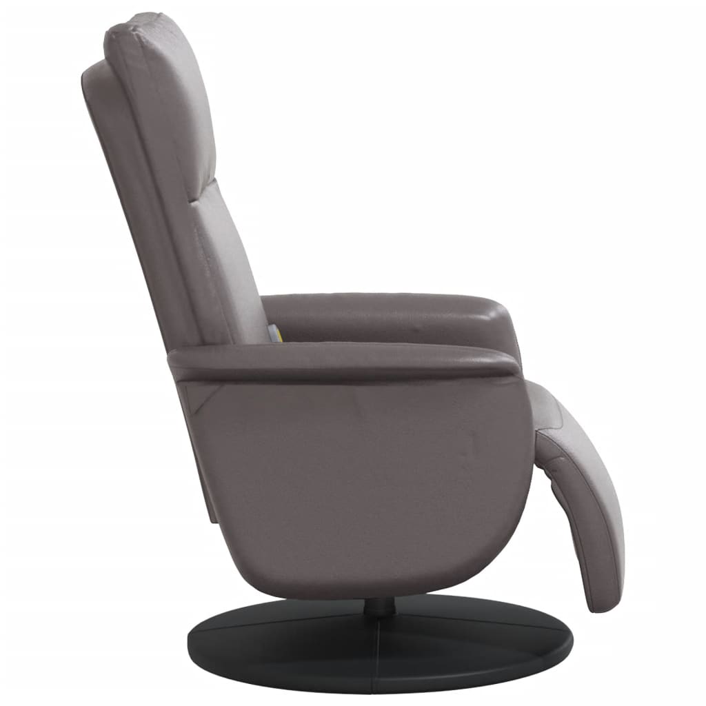 Fauteuil de massage réglable avec repose-pieds en cuir artificiel