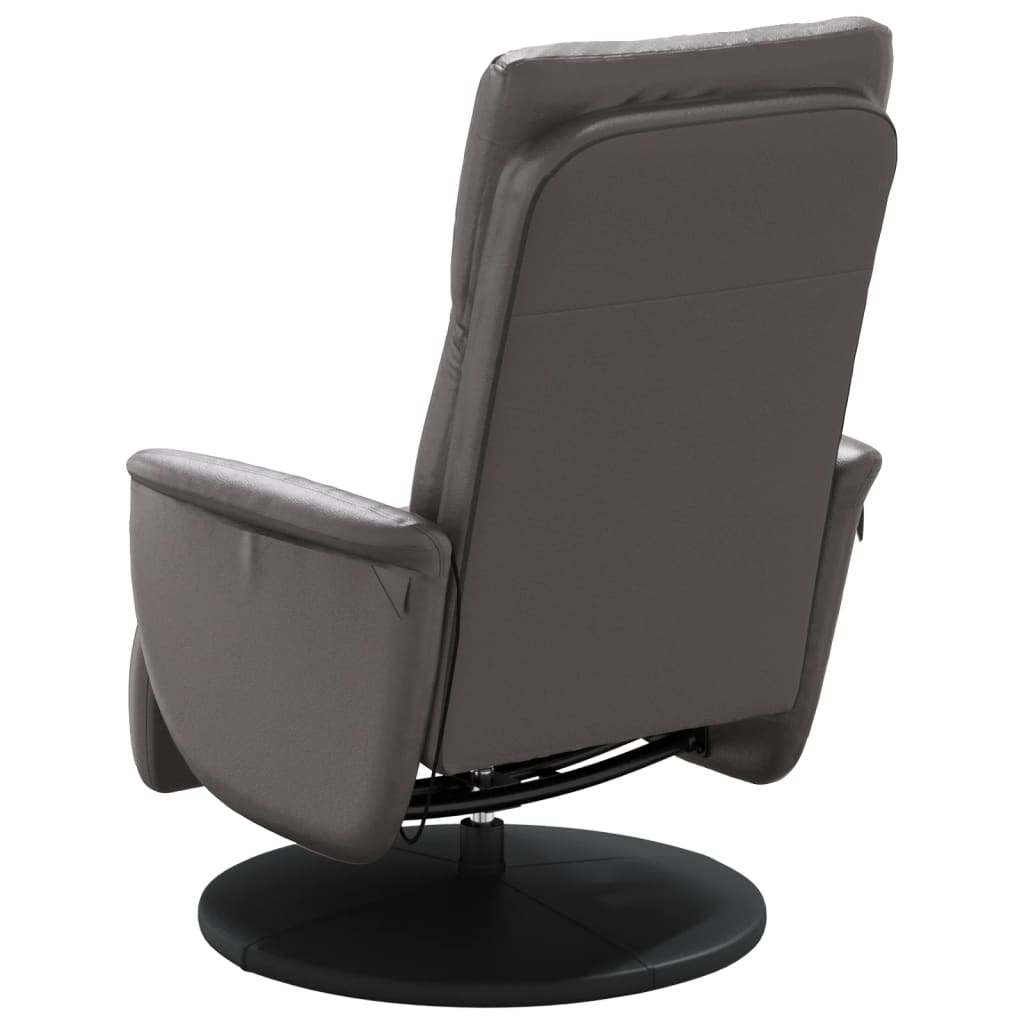 Fauteuil de massage réglable avec repose-pieds en cuir artificiel