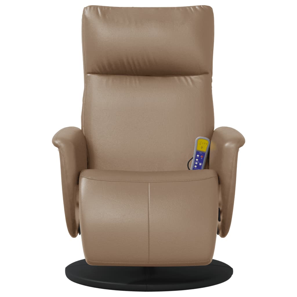 Fauteuil de massage réglable avec repose-pieds en cuir artificiel