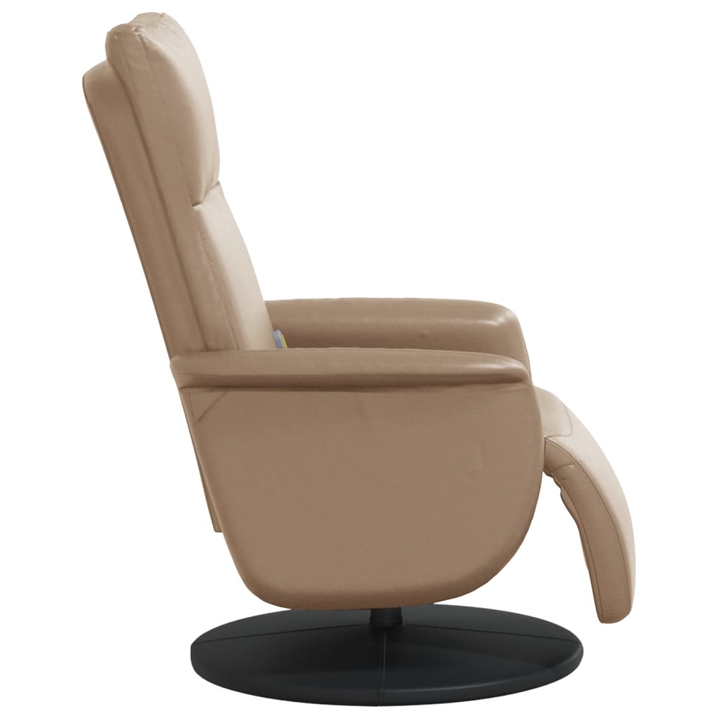 Fauteuil de massage réglable avec repose-pieds en cuir artificiel