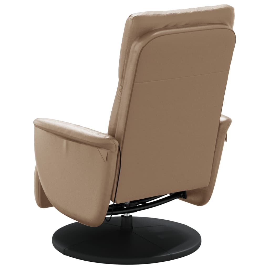 Fauteuil de massage réglable avec repose-pieds en cuir artificiel